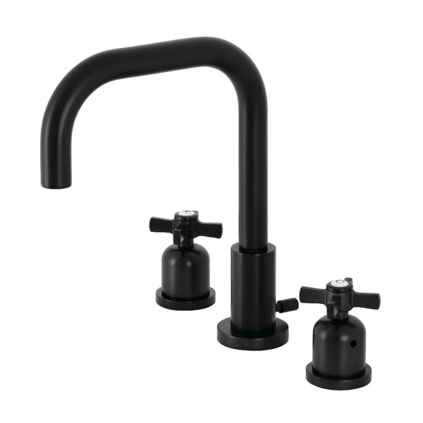 FSC8930ZX Millennium Widespread Bathroom Faucet W/ Brass Pop-Up, Black